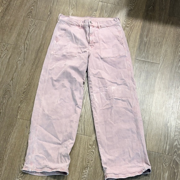 American Eagle Outfitters Denim - American Eagle Outfitters Wide Leg Jeans in Light Pink